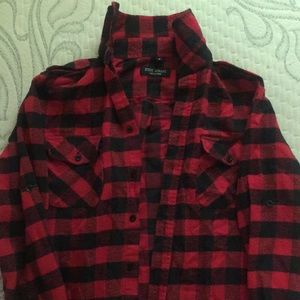 Red and black checkered shirt